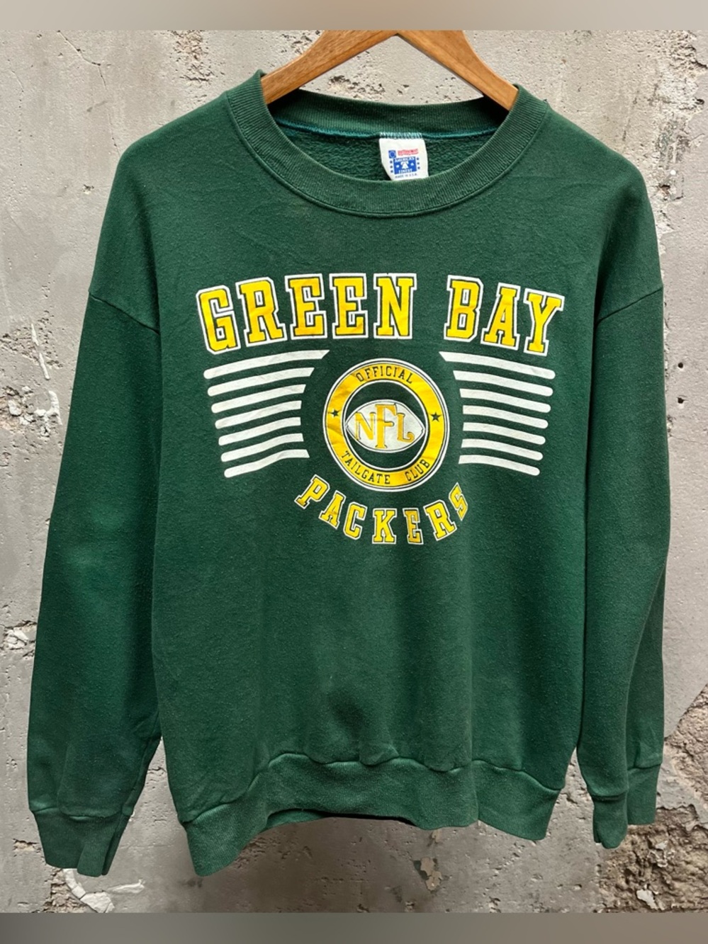 90s Americas Finest Green Bay Packers NFL Fleece Sweatshirt USA Made Football L
